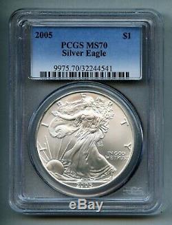 2005 American Silver Eagle Dollar PCGS MS 70