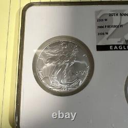2006 American Silver Eagle 20th Anniversary Set (3 Coin) NGC MS/PF/RP 69 #063