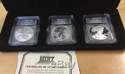 2006 American Silver Eagle 20th Anniversary Set MS/PF-70 ICG FIRST DAY OF ISSUE