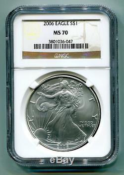 2006 American Silver Eagle Ngc Ms70 Brown Label Ms 70 From Bobs Coins
