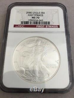 2006 MS70 American Silver Eagle First Strike NGC Rare Red Label
