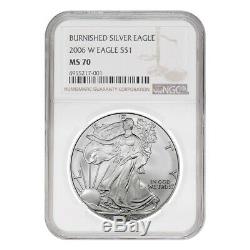 2006-W 1 oz Burnished Silver American Eagle NGC MS 70