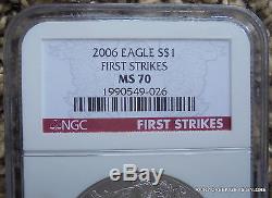 2006 W & 2006 American Silver Eagle NGC MS 70 E. R. F. R. 2 coin set++++ #17