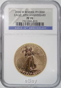 2006 W 20th Anniversary Gold American Eagle Set NGC MS70 / PF70 / PF70