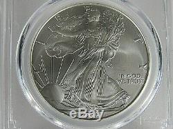 2006 W Burnished Silver American Eagle PCGS Ms 70 Mercanti Signed