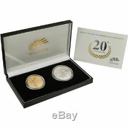 2006-W US American Eagle 20th Anniversary Gold & Silver Two-Coin Set-NGC MS70