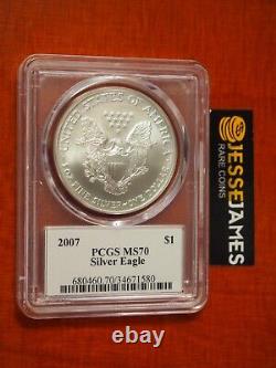 2007 $1 American Silver Eagle Pcgs Ms70 Thomas Cleveland Hand Signed Torch Label