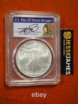 2007 $1 American Silver Eagle Pcgs Ms70 Thomas Cleveland Signed Chief Label