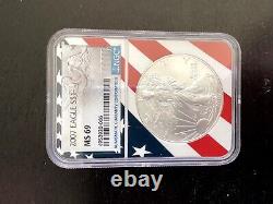 2007-2018 NGC Silver Eagle Lot! 12 MS69 Silver Eagle Coins In Official NGC Case