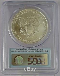 2007 American Silver Eagle Dollar Pcgs Ms70 Uncirculated First Strike Coin
