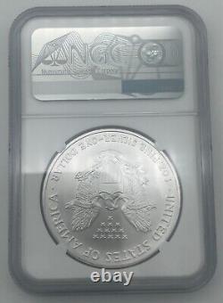 2007 American Silver Eagle Mercanti Hand Signed Flag Ngc Ms70