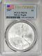 2007 American Silver Eagle Pcgs Ms70 First Strike And Pcgs Ms70 (both Coins)