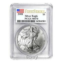 2008 $1 American Silver Eagle MS70 PCGS First Strike
