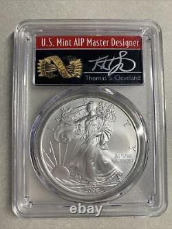 2008- American Silver Eagle- PCGS- MS70- First Strike- Cleveland/ Arrows- Pop 29