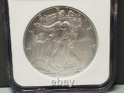2008 American Silver Eagle Reverse of 2007 NGC MS70
