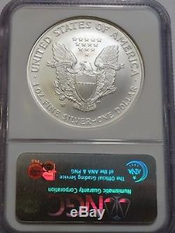 2008 Reverse of 2007 American Silver Eagle NGC MS70