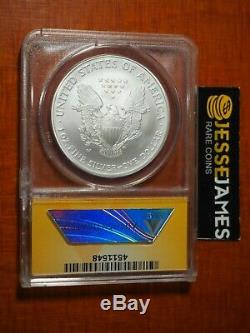 2008 W $1 Burnished American Silver Eagle Anacs Ms69 Reverse Of 2007 Error Label