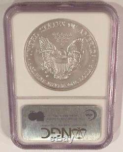 2008 W AMERICAN SILVER EAGLE NGC MS70 REVERSE of 2007 BROWN LABEL