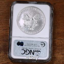 2008-W American Silver Eagle $1 Rev Of 2007 NGC MS70 Early Releases Blue Label