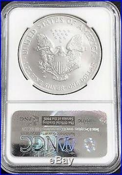 2008-W American Silver Eagle Burnished Reverse of 2007 NGC MS70 Graded Certified