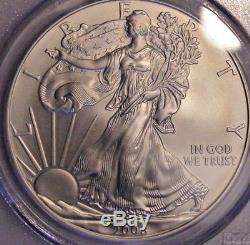 2008 W American Silver Eagle Dollar $1 Coin PCGS MS69 Reverse of 2007 No RES