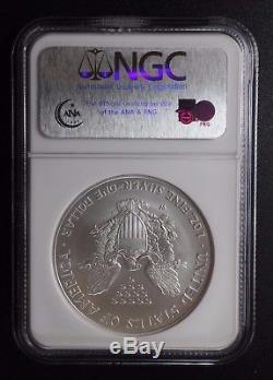 2008 W American Silver Eagle Rev of 07 Early Release NGC MS 70 1 oz. 999 Silver