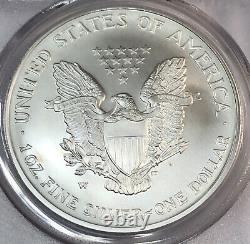 2008 W American Silver Eagle Reverse Of 2007 PCGS MS 69