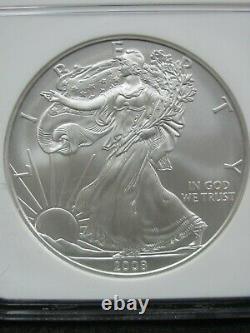 2008-W American Silver Eagle Reverse of 2007 NGC MS 69 Early Releases