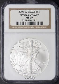 2008-W American Silver Eagle Reverse of 2007 NGC MS69? COINGIANTS
