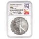 2008 W Burnished American Silver Eagle NGC MS70 Castle Signed