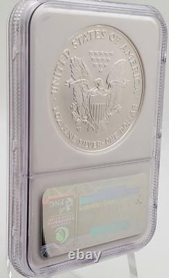 2008 W Burnished Silver American Eagle $1 ERROR REVERSE of 2007 NGC MS69