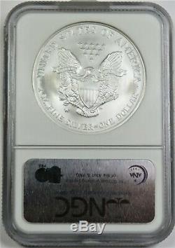 2008-W REVERSE OF2007 NGC MS 70 Burnished Silver American Eagle Dollar #20439A