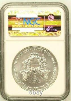 2008-W Reverse Of 2007 American Silver Eagle NGC MS70 Brown Label