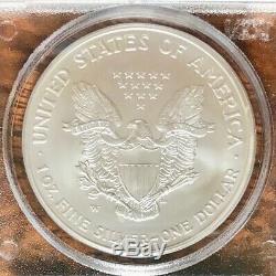 2008-W Reverse of 2007 $1 Silver American Eagle PCGS MS69 / Burnished