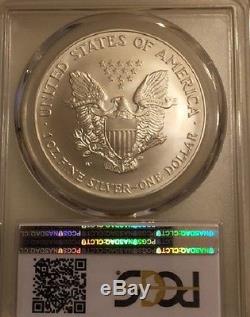 2008-W Reverse of 2007 American Eagle Silver Dollar PCGS MS 69 With OGP & COA