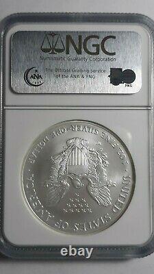 2008 W Reverse of 2007 American Silver Eagle 1oz NGC Graded MS70