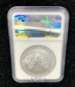 2008 W Reverse of 2007 American Silver Eagle S$1 NGC MS70 1oz. 999 fine silver