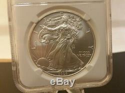 2008 W Reverse of 2007 American silver Eagle NGC ER MS70 RARE