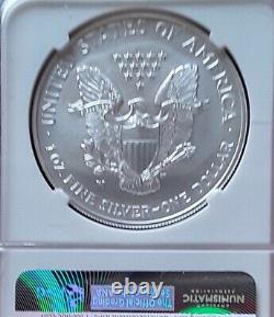 2008 W Reverse of 2007 Burnished 1 Oz American Silver Eagle NGC MS 70 Awesome