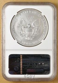 2008 W Reverse of 2007 Burnished American Eagle Silver Dollar NGC MS70