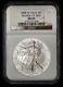 2008-W Reverse of 2007 Burnished American Silver Eagle, Graded NGC MS69