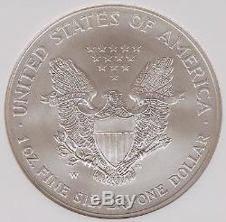 2008-W Reverse of 2007 Burnished Silver American Eagle NGC MS69
