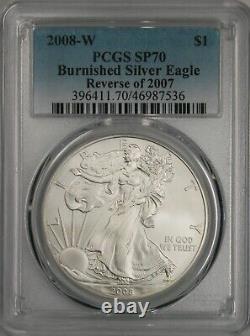 2008-W Reverse of 2007 Silver Eagle PCGS MS70