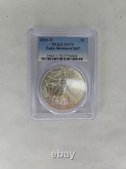 2008-W Reverse of 2007 Silver Eagle PCGS MS70