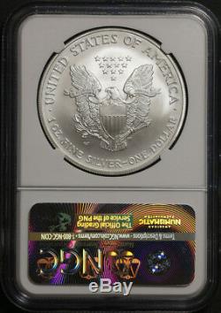 2008-W Silver American Eagle $1 Burnished Reverse of 2007 NGC MS69 Castle Label