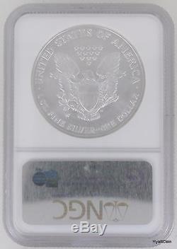 2008-W Silver American Eagle Dollar $1 NGC MS70 Reverse of 2007 (3051256-015)