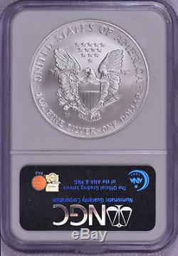 2008 W Silver American Eagle NGC MS70 MS-70 (Reverse of 2007 Error)