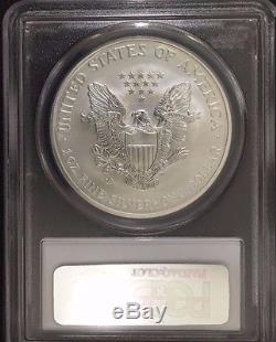 2008-W Silver American Eagle, Reverse of 2007, PCGS MS70