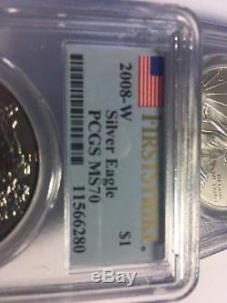 2008-w American Eagle Burnished PCGS MS 70 FIRST STRIKE