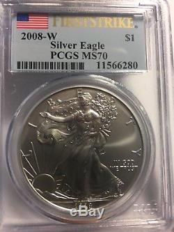 2008-w American Eagle Burnished PCGS MS 70 FIRST STRIKE